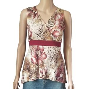 Vintage TEENIE WEENIE Floral Sleeveless Blouse